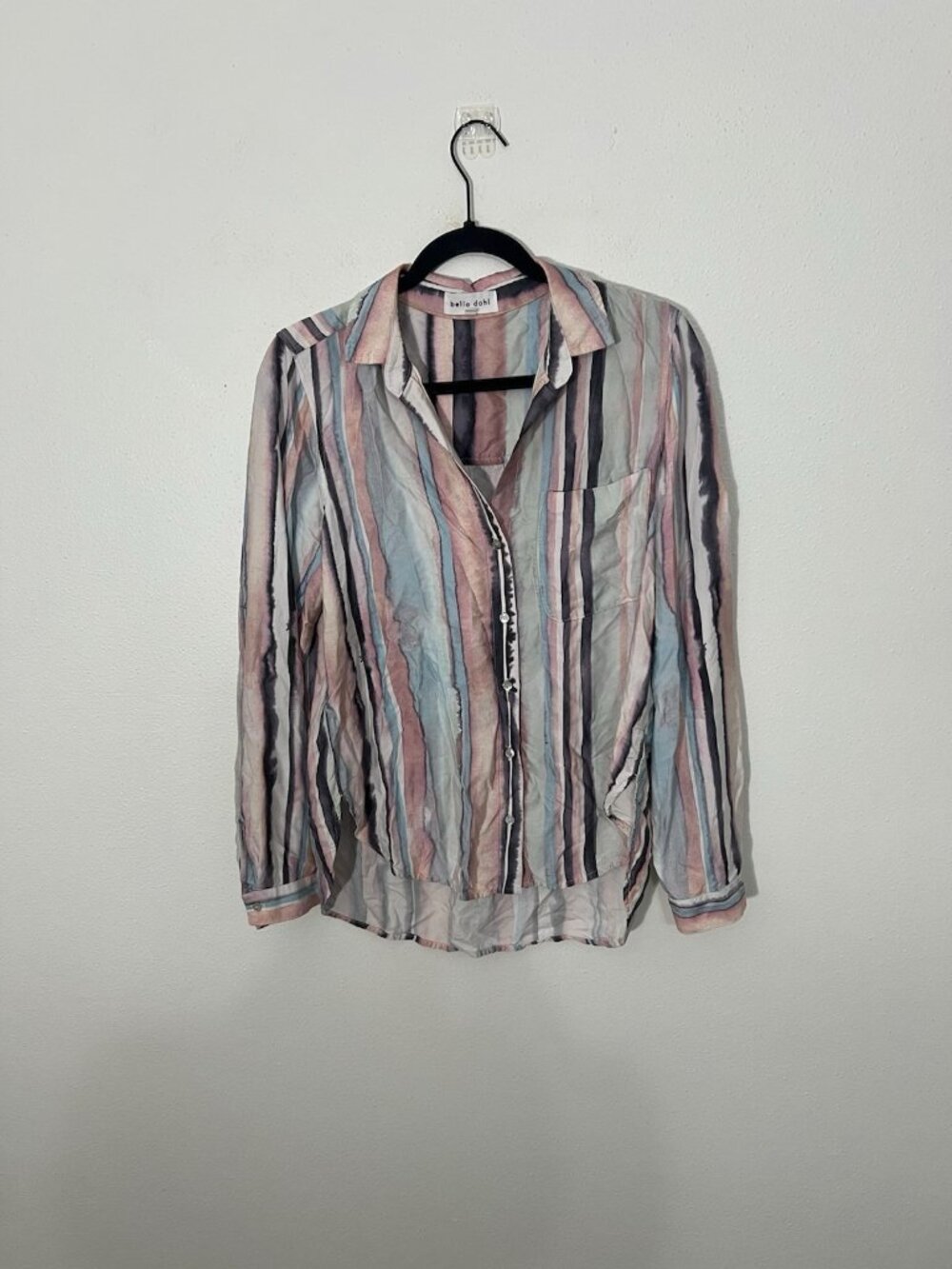 Bella Dahl Multicolor Striped Button Down Shirt Size Small
